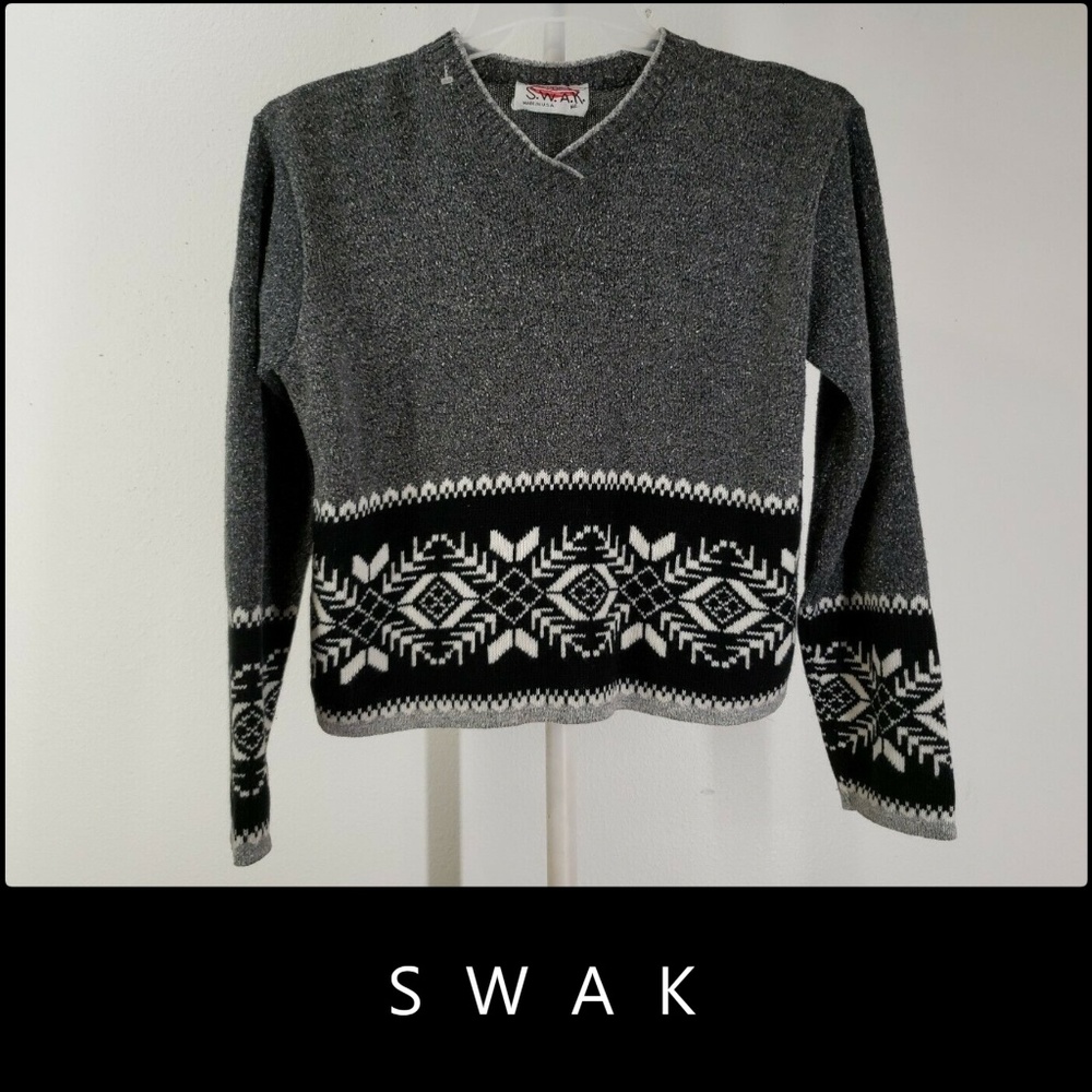 Swak Sealed With A Kiss Woman Aztec Crop Top Sz S